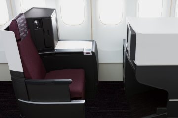 The alternate window seats (starting from row 1) have more privacy