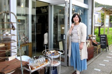 Nice owner of the anique shop in Nikko