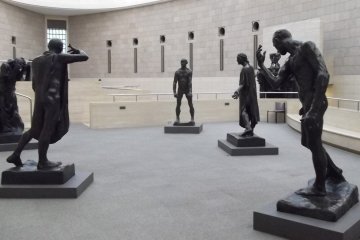 Sculpture in the Rodin wing of the Prefectural Art Museum
