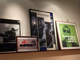 Ark Hills Cafe is decorated with framed posters