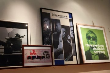 Ark Hills Cafe is decorated with framed posters