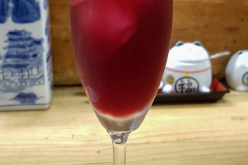 A delicious homemade shiso cocktail