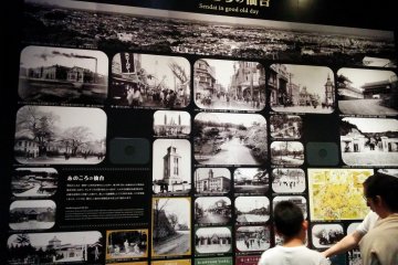 <p>Pictures of Sendai pre and postwar</p>