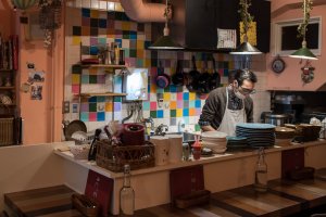 The pastel patchwork kitchen