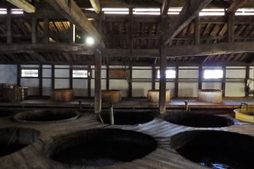 Visitors can also view the vats from upstairs