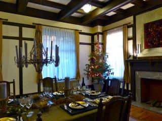 Christmas tree in the dining room