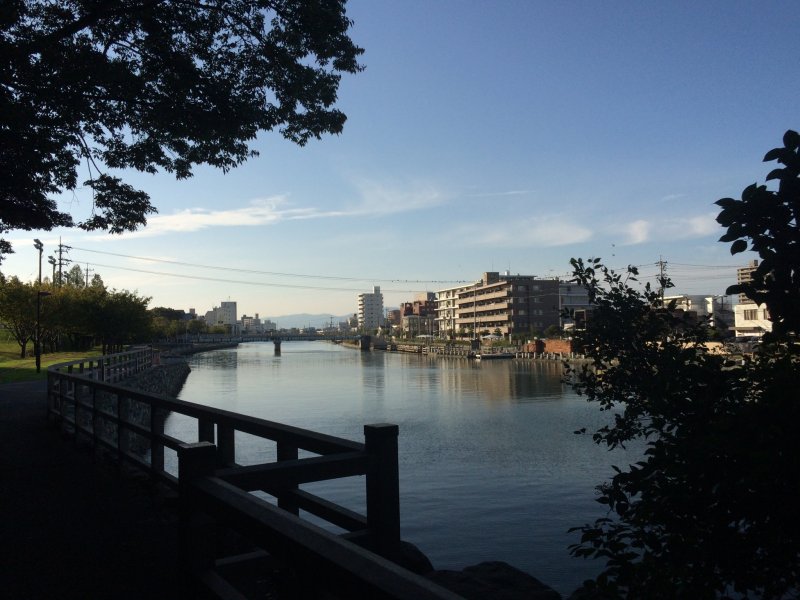 View of Tokushima near Tokushima Castle.