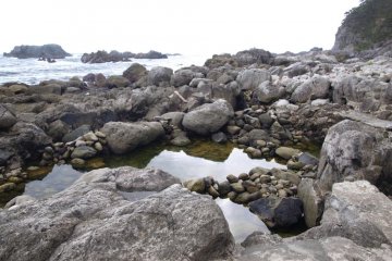 <p>The rock pools that form the baths</p>