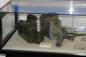Geiger counters on display.