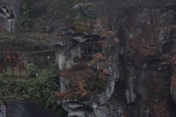 Caves dot the cliffs