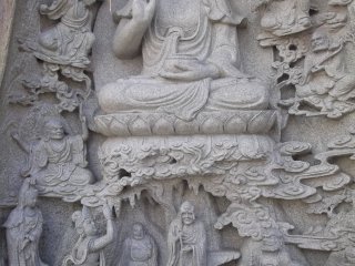 A relief carving near the gate