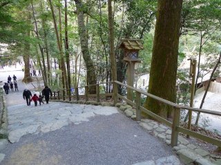 You'll walk up and down many steps to visit all the shrines.