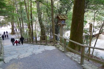 You'll walk up and down many steps to visit all the shrines.
