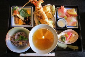 The lunch set at Zendokorokaien