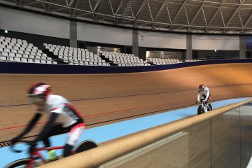 Potential Paralympic hopefuls warm up on the track