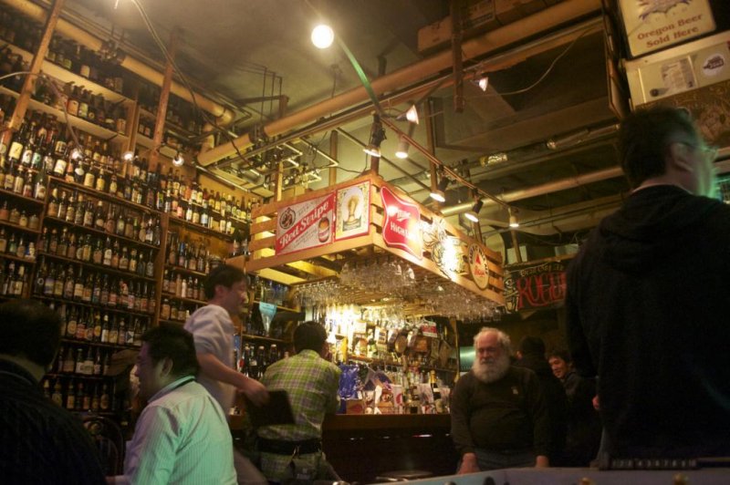 A scene at the bar on January 31st, 2012, with owner Phred Kaufman seated at the bar.