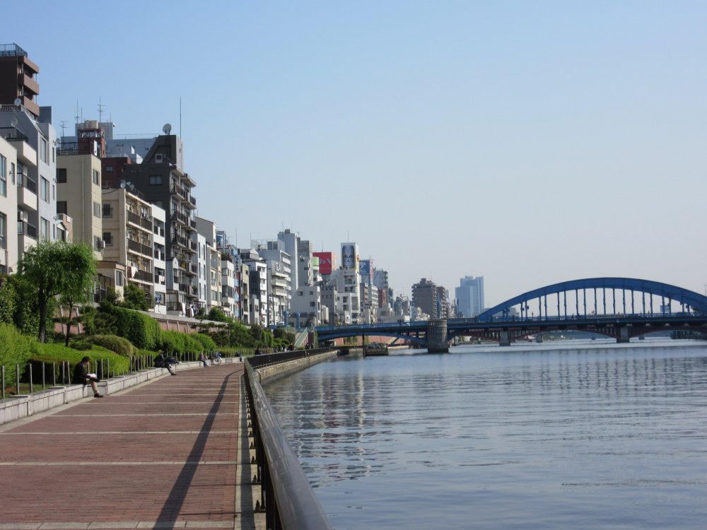 The Sumida River enbankment
