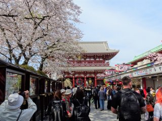 ถนนช้อปปิ้ง 'นะคะมิเสะ' เริ่มจากประตูคะมินะริมอน (Kaminarimon) ของวัดเซ็นโซะจิ และทอดยาวไปจนถึงประตูฟุไร จิน-มอน (furai jin-mon) ซึ่งเป็นประตูชั้นสองของวัด