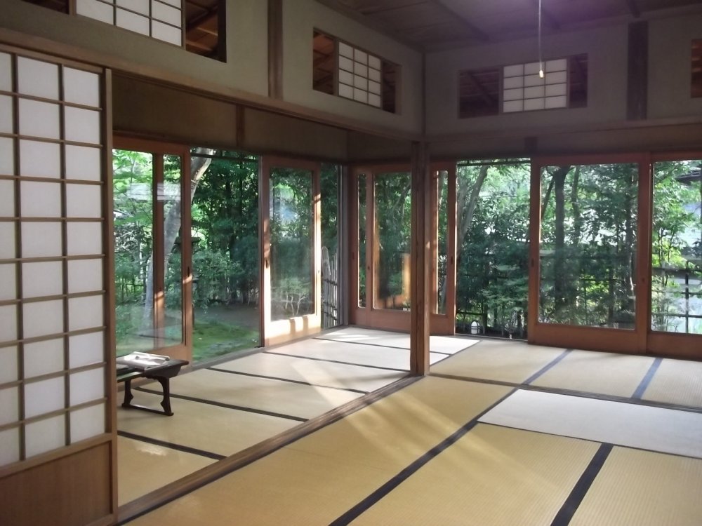 An elegant tatami room in the house