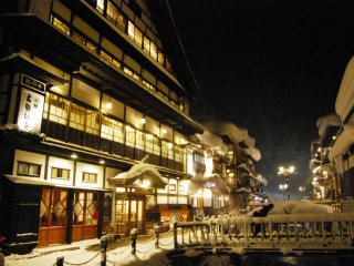 Who can resist a night walk at Ginzan Onsen