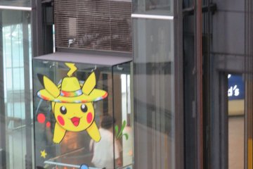 Even the elevator was decorated with Pikachu