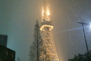 TV Tower in the snow.