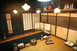 Inside Mr. Ushino's tearoom