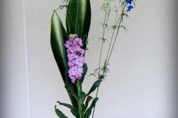 <p>There is also an ikebana display</p>
