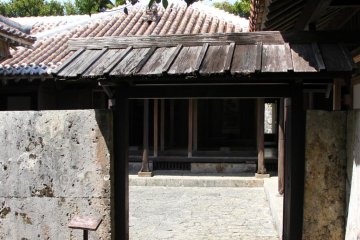 The stone entry way as it ends into the courtyard of the Nakamra House.
