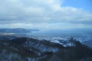 The stunning Lake Biwa from the Gondola