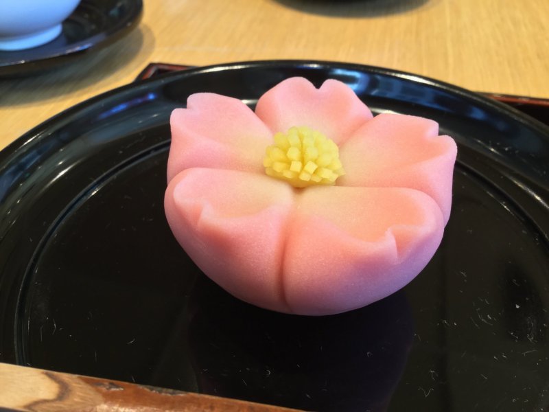 The finished cherry blossom, too beautiful to eat.