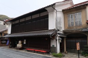 Furuhashi Sake Brewery. This brewery has an interesting western-style mid- 20th Century extension on the left side of the main shop