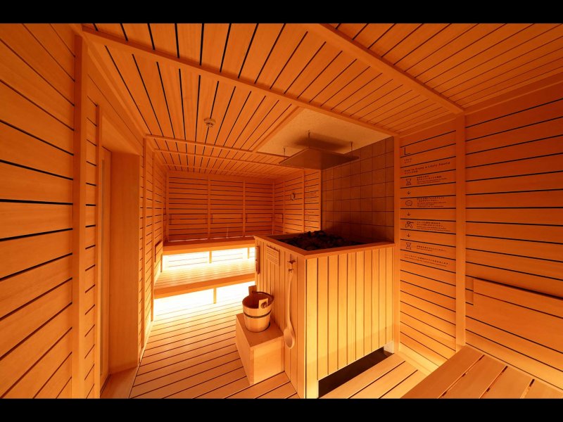 En el sauna