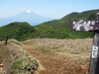 Un chemin de randonnée menant au sommet de Komagatake