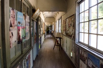 Corridor with movie posters