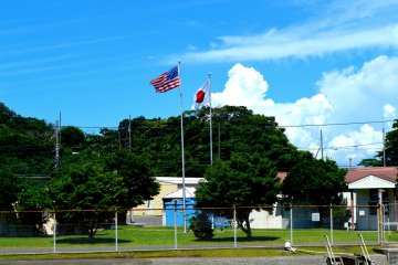 Flags of America and Japan