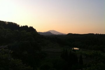 Mount Chokai in the distance