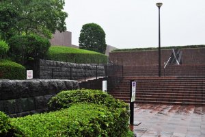 This is the entrance to the museum right next to Ohori Park.
