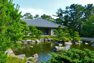 Former villa and beautiful Japanese garden in the park