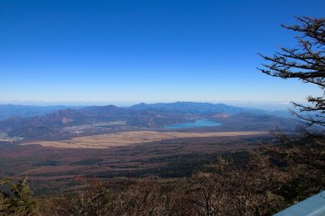 The view from stage 5, overlooking Lake Yamanaka