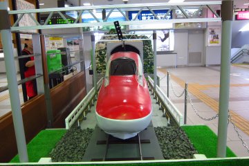 Model Shinkansen Super Komachi at Akita, Northern Japan