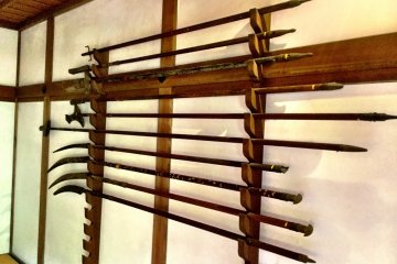 Weapons abound here as this is a samurai residence