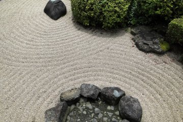 Stones arranged in swirls