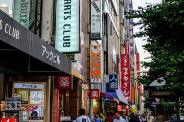 The bustling Edo Dori directly outside the east exit