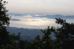 The Seto Inland Sea viewed from the car park of the golf course