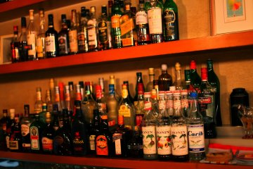 A vast array of spirits and liqueurs