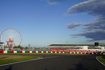 One of Suzuka Circuit corners with its phenomenal ferris wheel