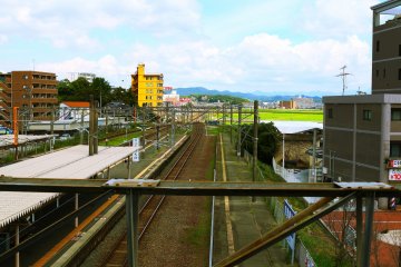 View over the train tracks