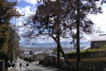 Lake Biwa from the hike to Toshogu Shrine