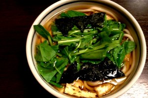 Delicious Natural Soba Noodles with Kyoto Vegetables just minutes from the Shinkansen exit at Kyoto Station